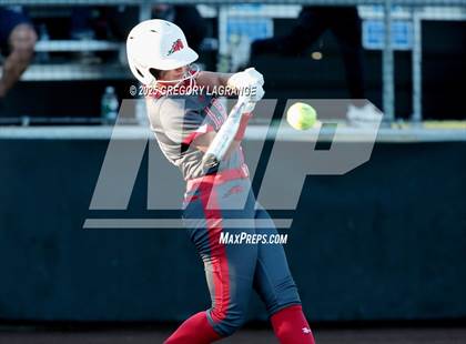 Thumbnail 1 in Mansfield Legacy vs Guyer (UIL 6A Softball Regional Semi-Finals Division II) Game 1 photogallery.