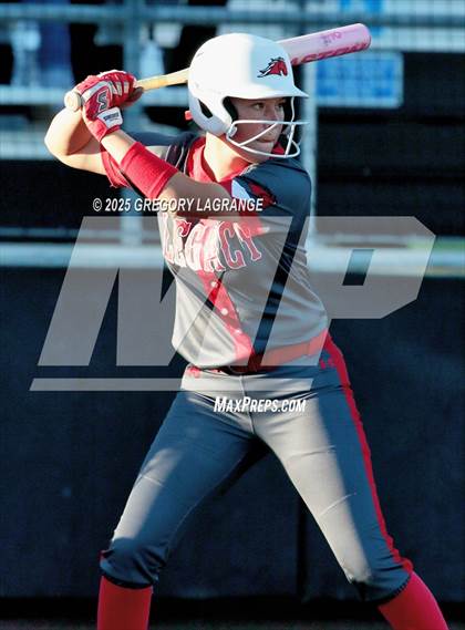 Thumbnail 1 in Mansfield Legacy vs Guyer (UIL 6A Softball Regional Semi-Finals Division II) Game 1 photogallery.