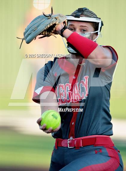 Thumbnail 3 in Mansfield Legacy vs Guyer (UIL 6A Softball Regional Semi-Finals Division II) Game 1 photogallery.