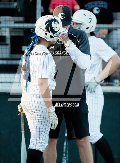 Thumbnail 1 in Mansfield Legacy vs Guyer (UIL 6A Softball Regional Semi-Finals Division II) Game 1 photogallery.