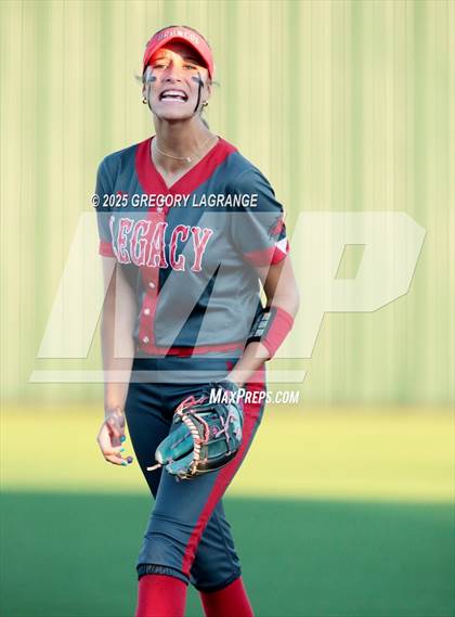 Thumbnail 2 in Mansfield Legacy vs Guyer (UIL 6A Softball Regional Semi-Finals Division II) Game 1 photogallery.