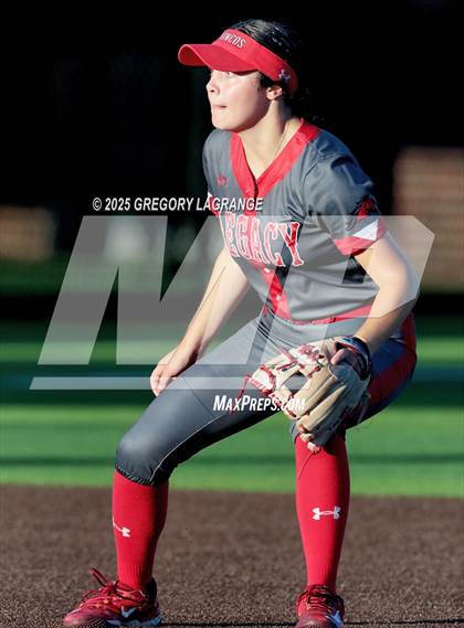 Thumbnail 1 in Mansfield Legacy vs Guyer (UIL 6A Softball Regional Semi-Finals Division II) Game 1 photogallery.