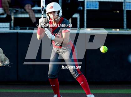 Thumbnail 1 in Mansfield Legacy vs Guyer (UIL 6A Softball Regional Semi-Finals Division II) Game 1 photogallery.