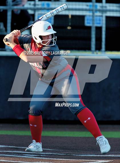 Thumbnail 2 in Mansfield Legacy vs Guyer (UIL 6A Softball Regional Semi-Finals Division II) Game 1 photogallery.