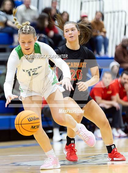 Thumbnail 2 in Incarnate Word Academy vs Peoria Notre Dame (SWIC Showdown) photogallery.