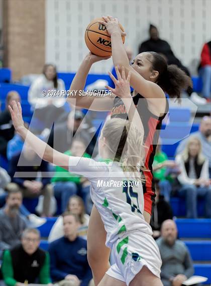 Thumbnail 1 in Incarnate Word Academy vs Peoria Notre Dame (SWIC Showdown) photogallery.