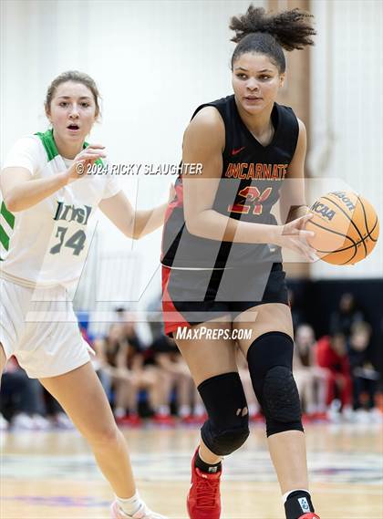 Thumbnail 1 in Incarnate Word Academy vs Peoria Notre Dame (SWIC Showdown) photogallery.