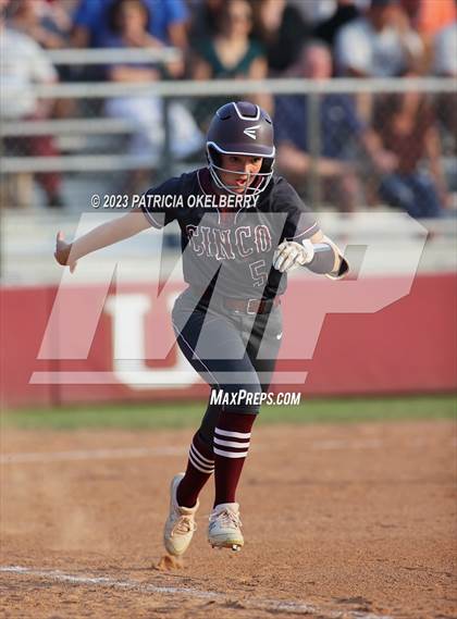 Thumbnail 2 in Heights vs Cinco Ranch (UIL Softball 6A Region 3 Area Game 2) photogallery.