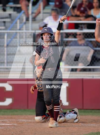 Thumbnail 2 in Heights vs Cinco Ranch (UIL Softball 6A Region 3 Area Game 2) photogallery.