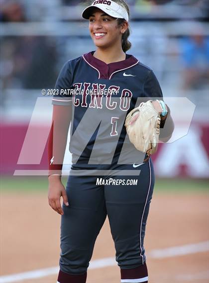 Thumbnail 1 in Heights vs Cinco Ranch (UIL Softball 6A Region 3 Area Game 2) photogallery.