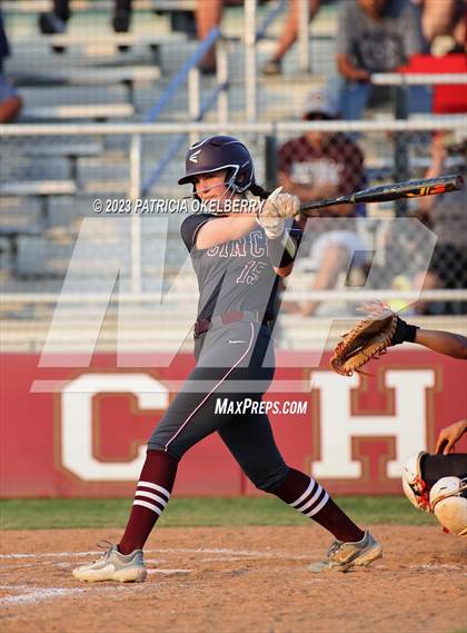 Thumbnail 1 in Heights vs Cinco Ranch (UIL Softball 6A Region 3 Area Game 2) photogallery.