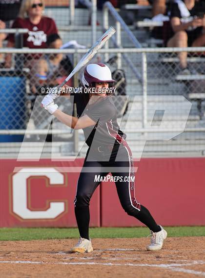 Thumbnail 2 in Heights vs Cinco Ranch (UIL Softball 6A Region 3 Area Game 2) photogallery.