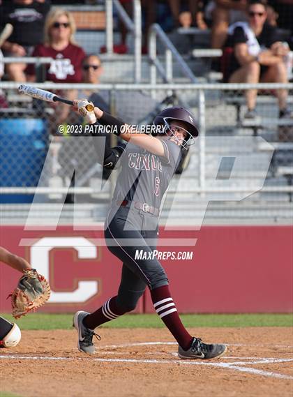 Thumbnail 2 in Heights vs Cinco Ranch (UIL Softball 6A Region 3 Area Game 2) photogallery.