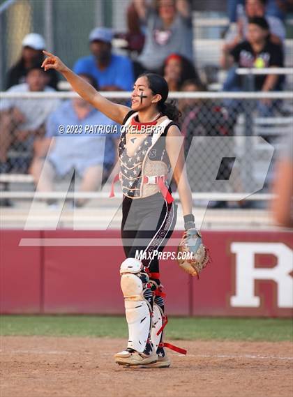 Thumbnail 2 in Heights vs Cinco Ranch (UIL Softball 6A Region 3 Area Game 2) photogallery.