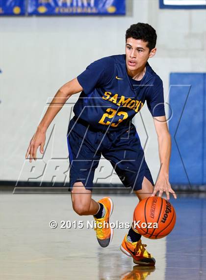 Thumbnail 2 in Mira Costa vs. Santa Monica (El Segundo Tournament) photogallery.