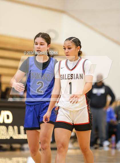 Thumbnail 3 in Priory vs. Salesian College Preparatory (O'Dowd MLK Classic) photogallery.