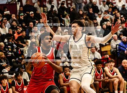 Thumbnail 3 in Paul VI vs. Christopher Columbus (Spalding Hoophall Classic) photogallery.