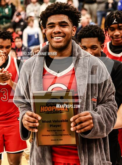 Thumbnail 2 in Paul VI vs. Christopher Columbus (Spalding Hoophall Classic) photogallery.