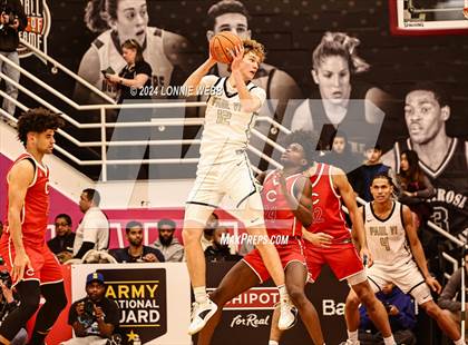 Thumbnail 1 in Paul VI vs. Christopher Columbus (Spalding Hoophall Classic) photogallery.