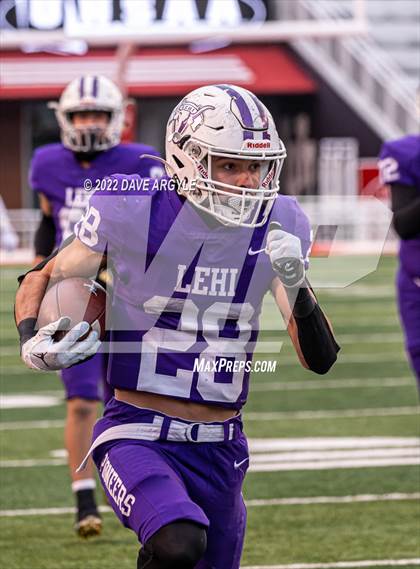 Thumbnail 1 in Lehi vs. Timpview (UHSAA 5A Final) photogallery.