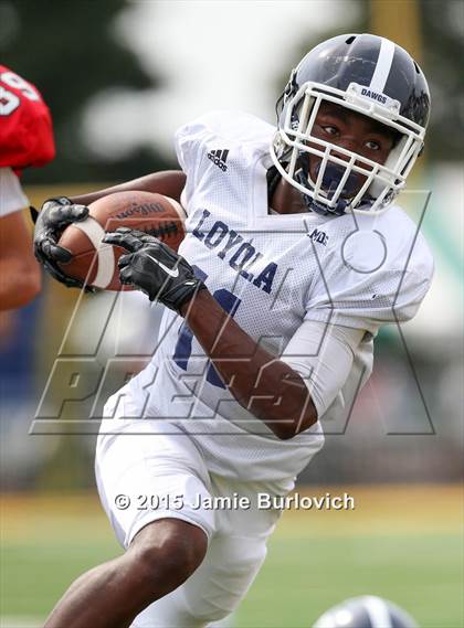 Thumbnail 3 in Loyola vs. St.Mary Prep  (Tim Horton Kickoff Classic) photogallery.