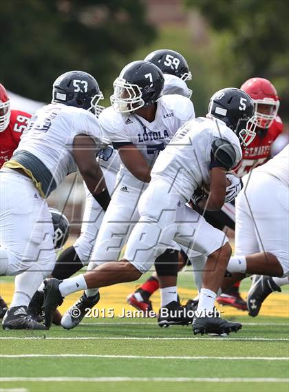 Thumbnail 3 in Loyola vs. St.Mary Prep  (Tim Horton Kickoff Classic) photogallery.