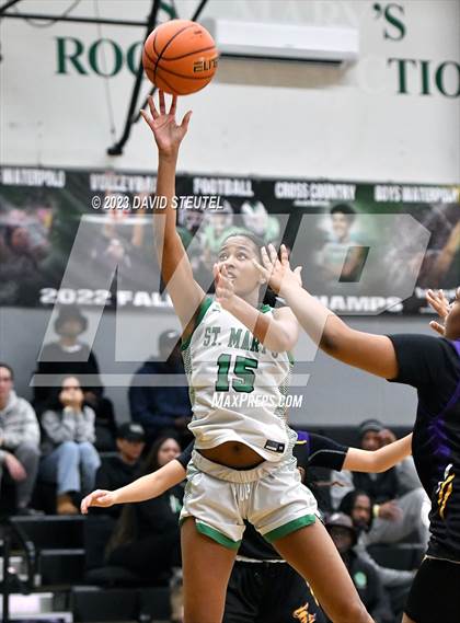 Thumbnail 2 in Lynwood vs. St. Mary's (St. Mary's Stockton MLK Showcase) photogallery.