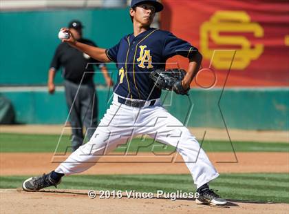 Thumbnail 3 in Los Angeles CES vs. Harbor Teacher (CIF L.A. City Section D3 Final) photogallery.