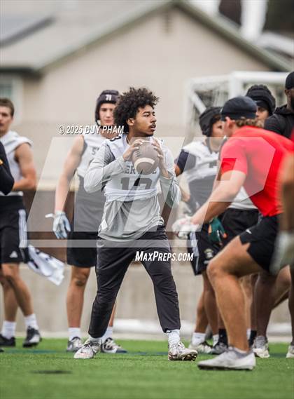 Thumbnail 1 in Servite VS Cathedral Catholic (Battle at the Beach 7on7) photogallery.
