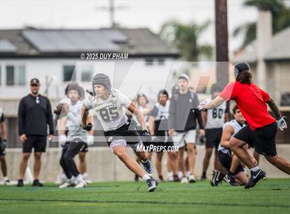 Thumbnail 1 in Servite VS Cathedral Catholic (Battle at the Beach 7on7) photogallery.