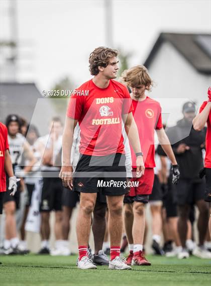 Thumbnail 2 in Servite VS Cathedral Catholic (Battle at the Beach 7on7) photogallery.