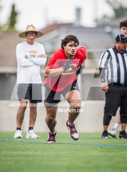 Thumbnail 1 in Servite VS Cathedral Catholic (Battle at the Beach 7on7) photogallery.
