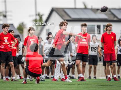 Thumbnail 1 in Servite VS Cathedral Catholic (Battle at the Beach 7on7) photogallery.