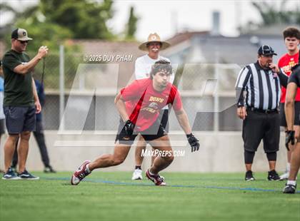 Thumbnail 2 in Servite VS Cathedral Catholic (Battle at the Beach 7on7) photogallery.