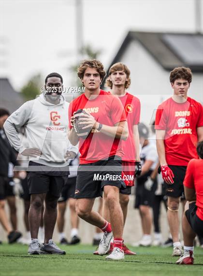 Thumbnail 1 in Servite VS Cathedral Catholic (Battle at the Beach 7on7) photogallery.