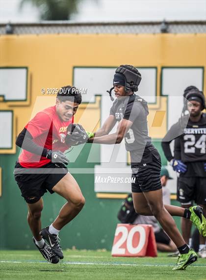 Thumbnail 3 in Servite VS Cathedral Catholic (Battle at the Beach 7on7) photogallery.