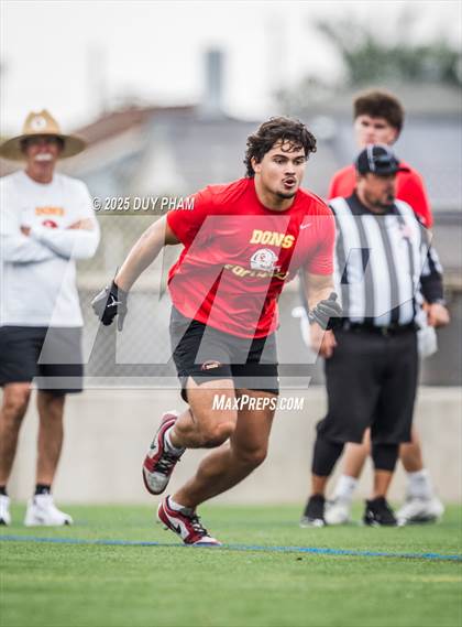 Thumbnail 2 in Servite VS Cathedral Catholic (Battle at the Beach 7on7) photogallery.