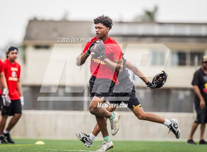Thumbnail 2 in Servite VS Cathedral Catholic (Battle at the Beach 7on7) photogallery.