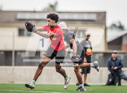 Thumbnail 1 in Servite VS Cathedral Catholic (Battle at the Beach 7on7) photogallery.