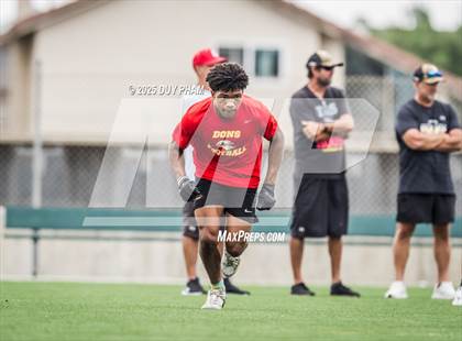 Thumbnail 2 in Servite VS Cathedral Catholic (Battle at the Beach 7on7) photogallery.