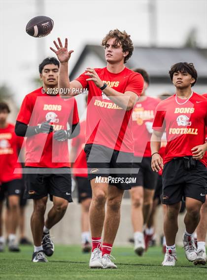 Thumbnail 3 in Servite VS Cathedral Catholic (Battle at the Beach 7on7) photogallery.