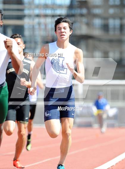 Thumbnail 1 in CIF SS Track & Field Masters Meet (Boys 4x400 Meter Relay) photogallery.