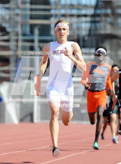 Thumbnail 3 in CIF SS Track & Field Masters Meet (Boys 4x400 Meter Relay) photogallery.