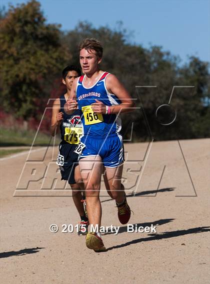 Thumbnail 1 in CIF State Cross Country Championships (D5 Boys Race) photogallery.