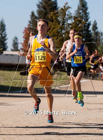 Thumbnail 1 in CIF State Cross Country Championships (D5 Boys Race) photogallery.