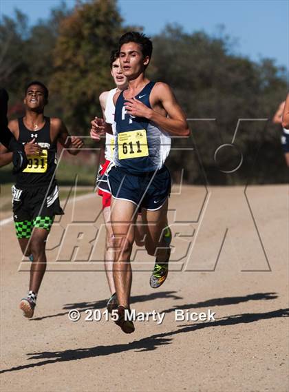 Thumbnail 2 in CIF State Cross Country Championships (D5 Boys Race) photogallery.