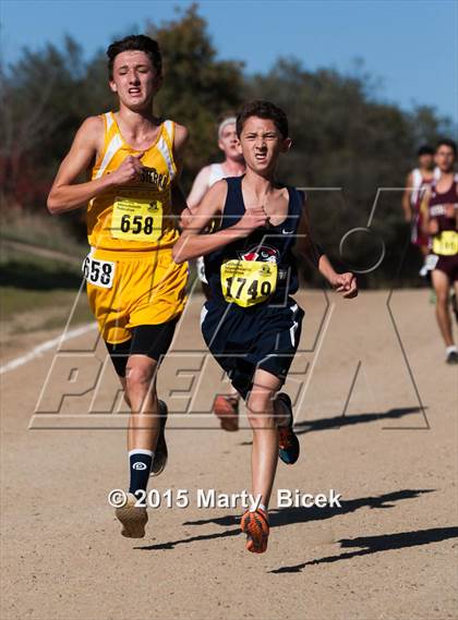 Thumbnail 2 in CIF State Cross Country Championships (D5 Boys Race) photogallery.