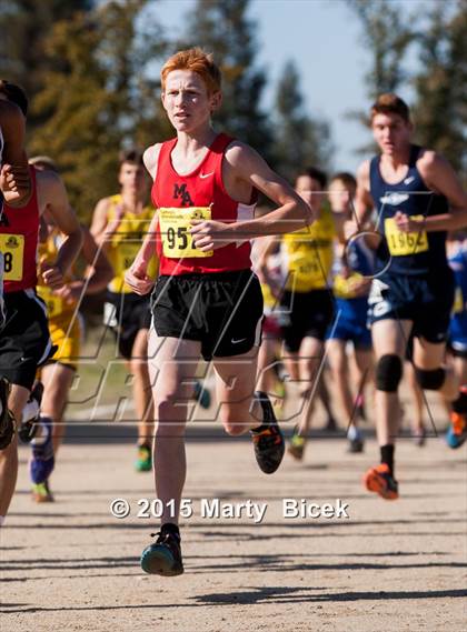 Thumbnail 1 in CIF State Cross Country Championships (D5 Boys Race) photogallery.