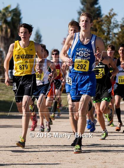 Thumbnail 1 in CIF State Cross Country Championships (D5 Boys Race) photogallery.