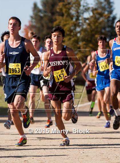 Thumbnail 2 in CIF State Cross Country Championships (D5 Boys Race) photogallery.